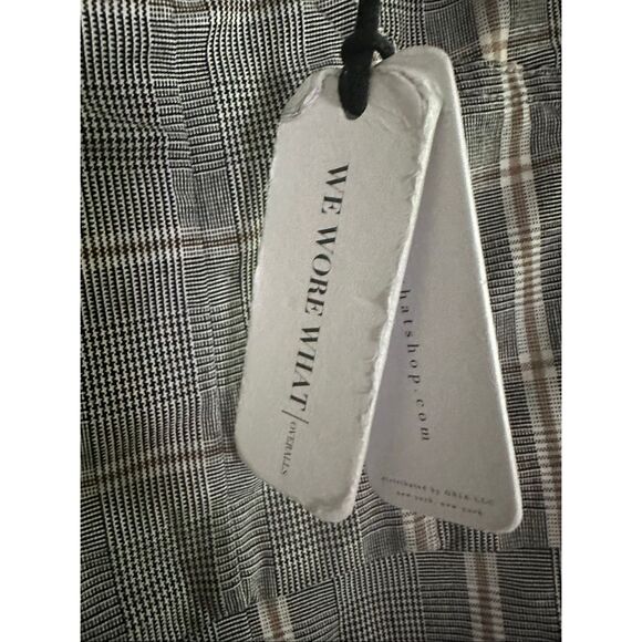 we wore what jumpsuit Corset Overalls Stretch Plaid Gray large women’s - Picture 7 of 8